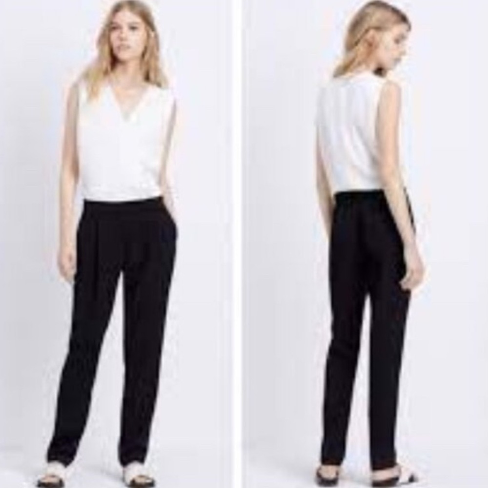 VINCE Color block White & Black Wrap Front Jumpsuit Sz 12